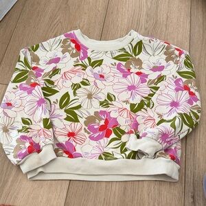 GAP Kids Floral Sweatshirt - Pink, Red, Green, beige size 4T